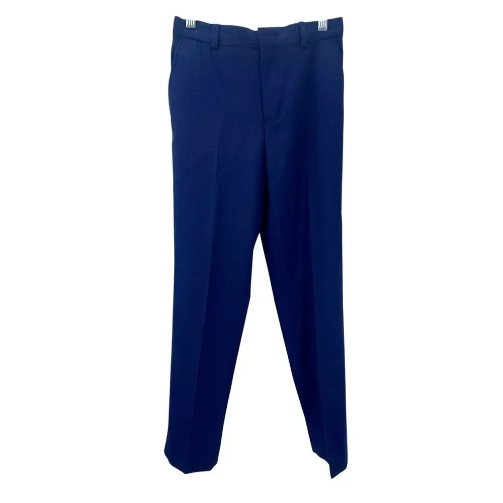 Lauren Ralph Lauren Boy's Plaid UltraFlex Classic Fit Dress Pants Navy Size 10R